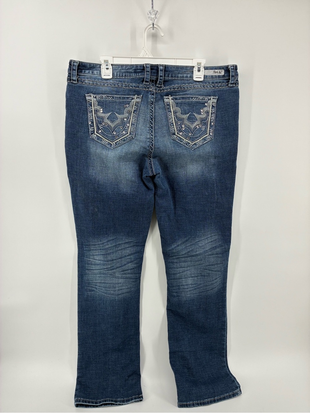 Rock 47 by Wrangler Ultra Low Rise Women's Blue Jeans
SIZE 33x34